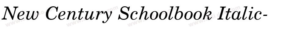 New Century Schoolbook Italic字体转换